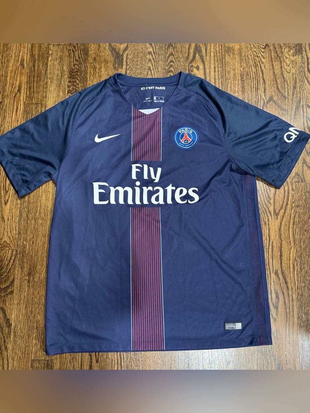 Nike Paris St Germain Soccer Jordan Jersey Shirt Blue PSG Size XL